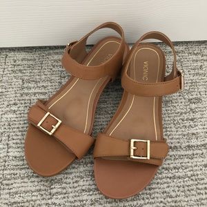Vionic Frances Tan Wedge Sandals 7.5